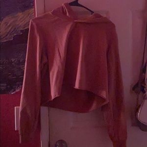 Pink cropped hoodie